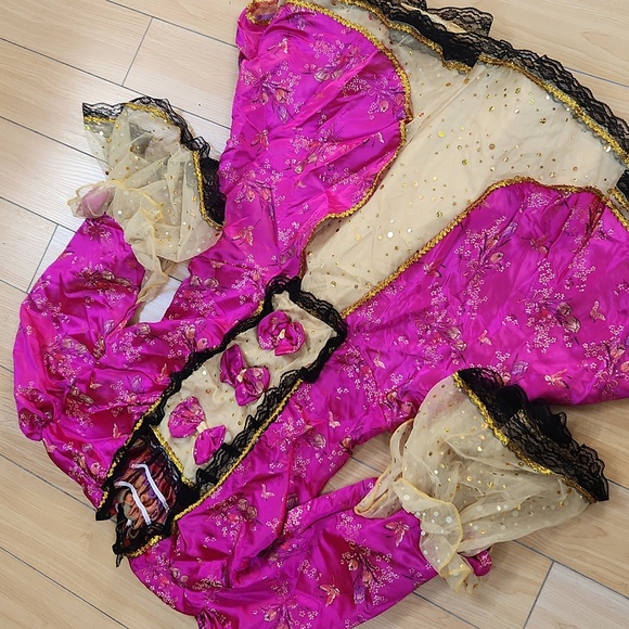 Halloween Magenta Pink Clown Costume - Picture 3 of 9